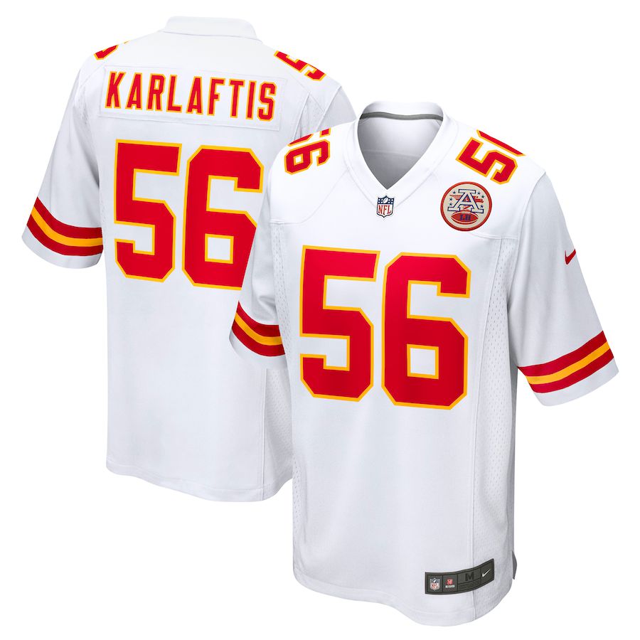 Men Kansas City Chiefs 56 George Karlaftis Nike White Away Game Player NFL Jersey